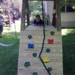 Rock wall with climbing rope $125